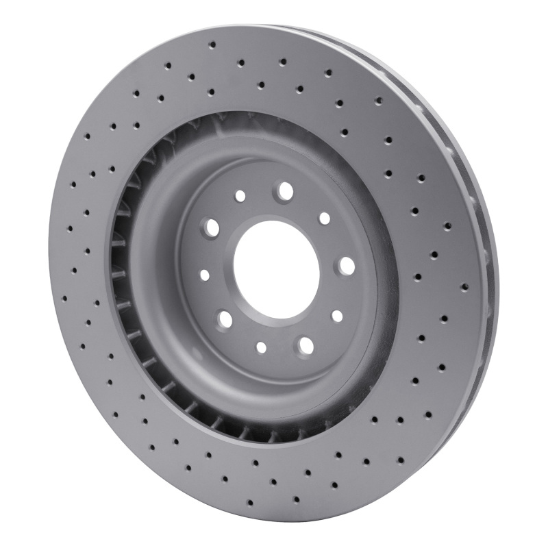 Jaguar XKR Brake Rotor (1) - Front - R1 Concepts - GeoSPEC Coated Rotor - Drilled - `00-`06